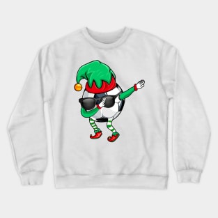 Soccer Santa Hat Snowman Christmas Lights Funny Xmas Squad Crewneck Sweatshirt